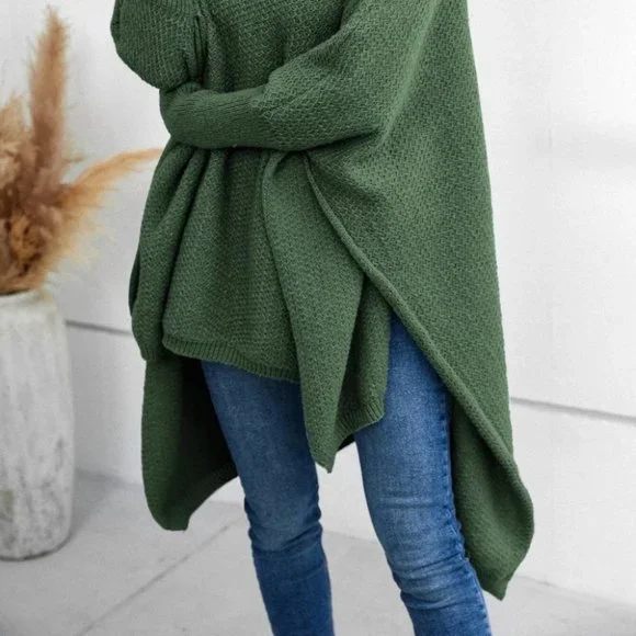 Womens Green Knit Sweater - Picture 4 of 4